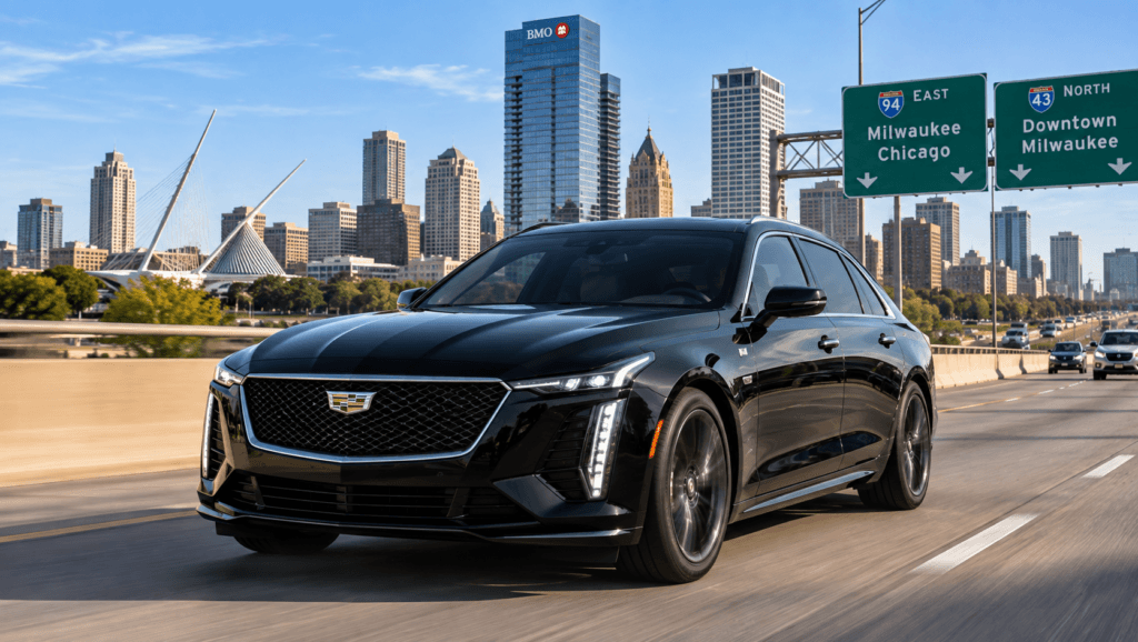 milwaukee to chicago transportation Luxury car for a Milwaukee to Midway airport transfer