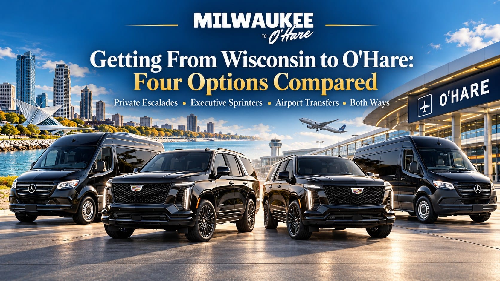 milwaukee-to-ohare-four-options-compared Milwaukee to O'Hare car service with private Escalades and Sprinter vans