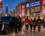 Milwaukee to United Center transportation with black luxury SUV for a Chicago Blackhawks game