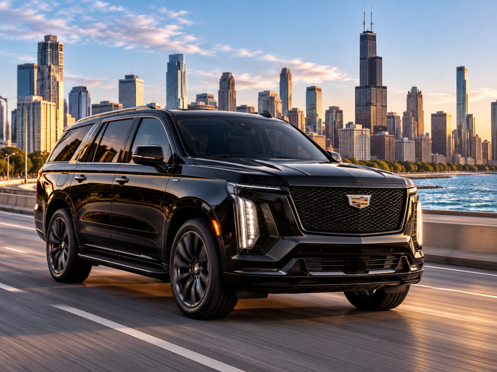 Luxury sedan for a chauffeured ride from Madison