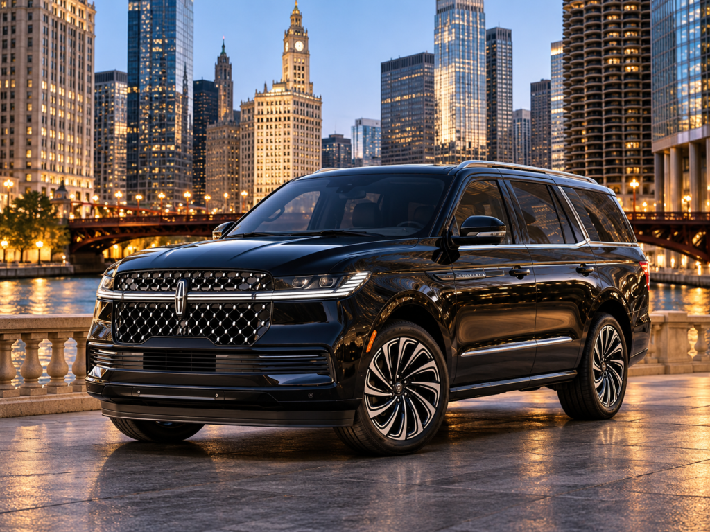 Corporate chauffeured sedan for a Madison business trip