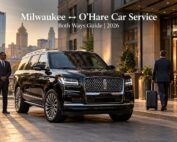 Black 2026 Lincoln Navigator for Milwaukee to O'Hare car service both ways, offering private airport departures and return pickups.